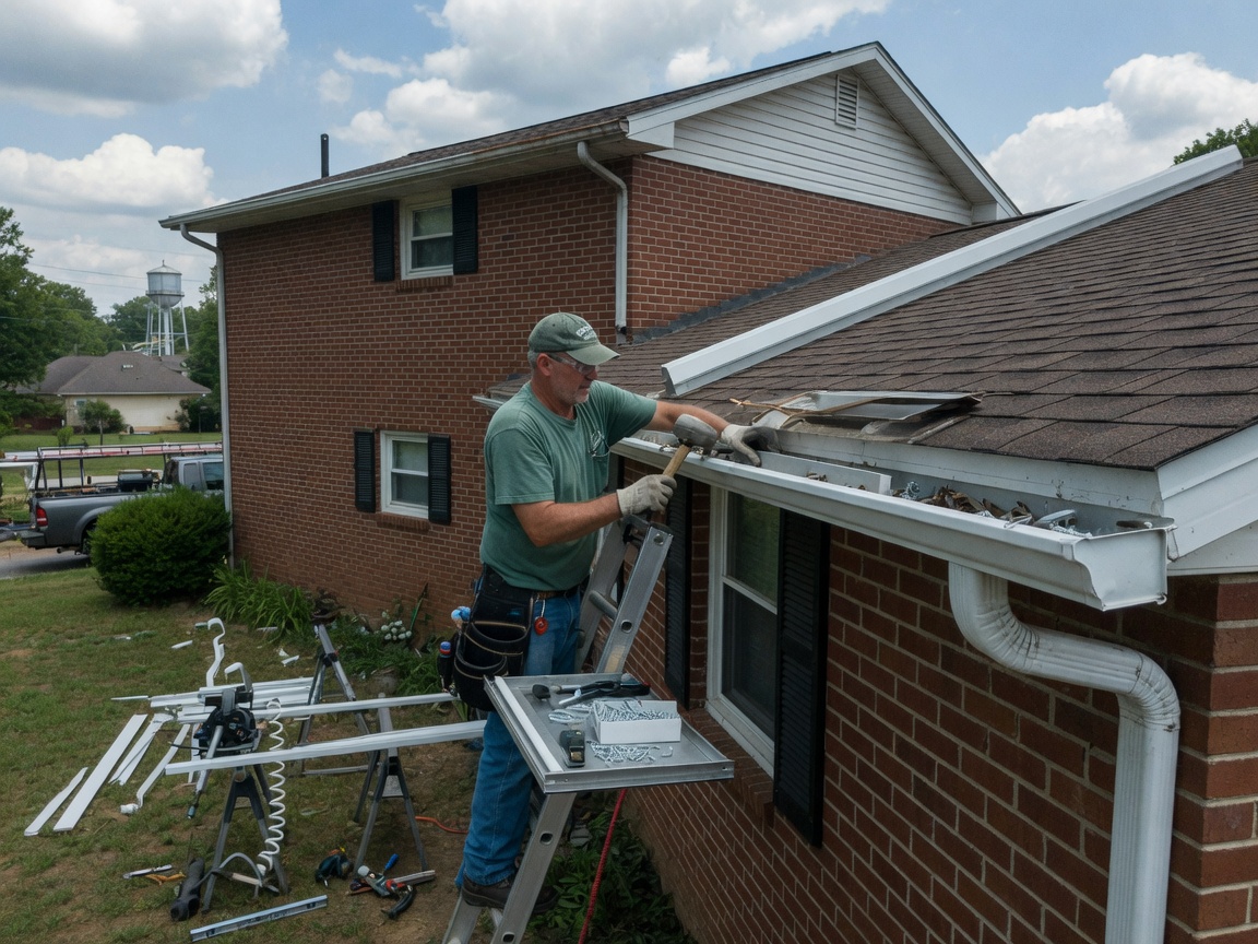 Aluminum Gutter Installation in Cookeville