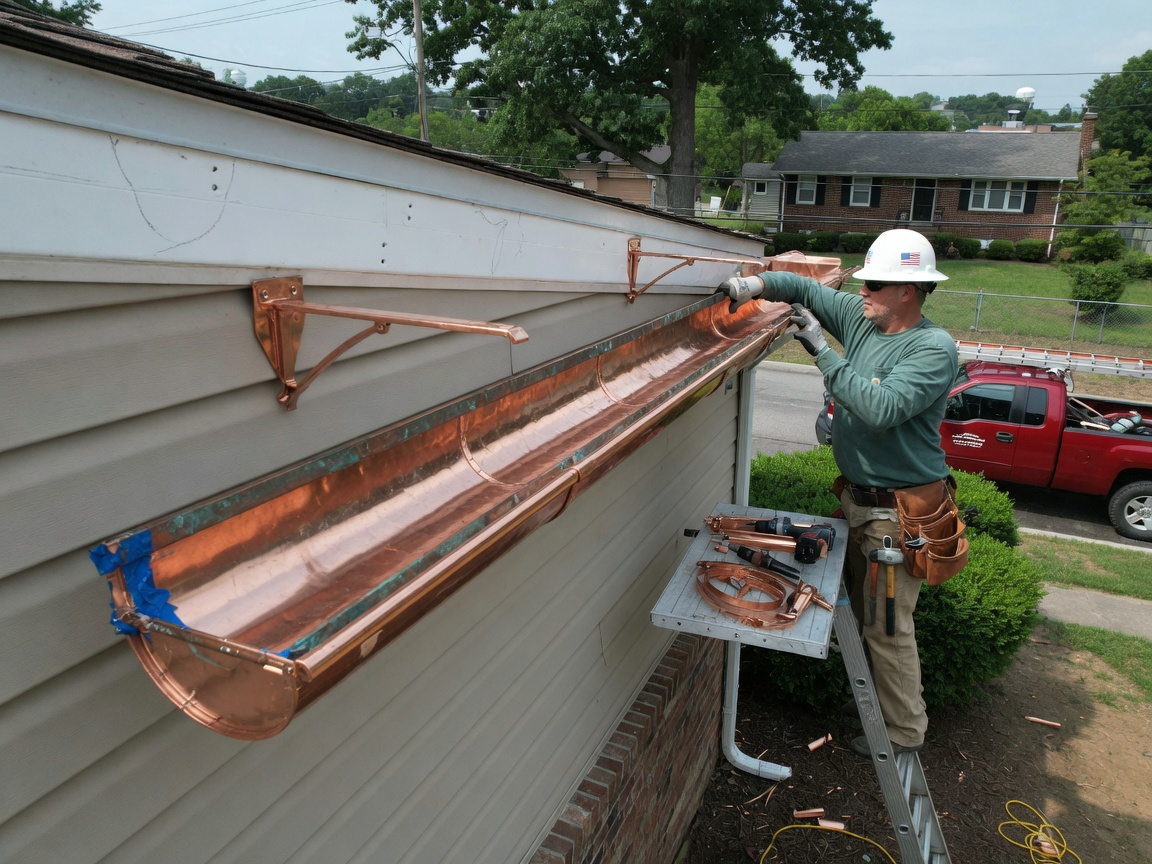 Copper Gutter Installation in Cookeville